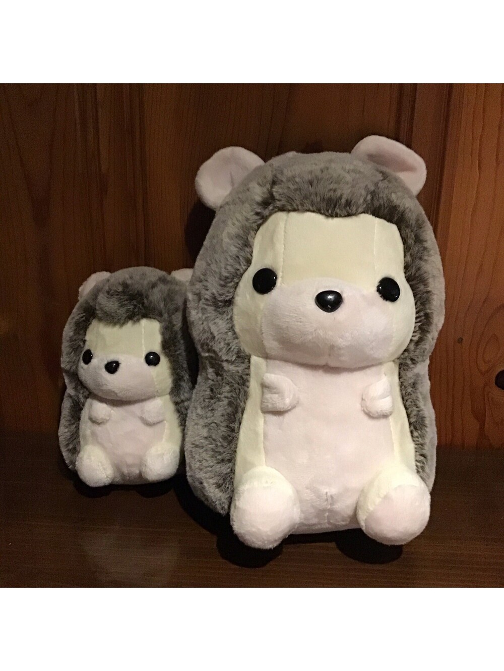 Bellzi Hedgi Hedgehog Plush Set Lot Regular 9" & Mini 6" Gray Stuffed Animal Toy